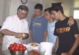 les repas dans les stages de tennis pour jeunes